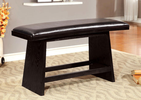 Hurley Black Counter Ht. Bench by Furniture of America at Eve Furniture
