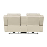 Huron Beige 2-Piece Power Double Reclining Set by Homelegance at Eve Furniture