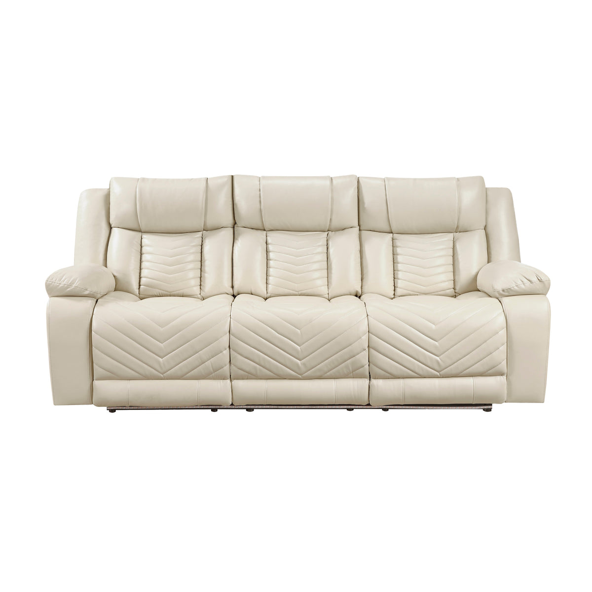 Huron Beige 2-Piece Power Double Reclining Set by Homelegance at Eve Furniture