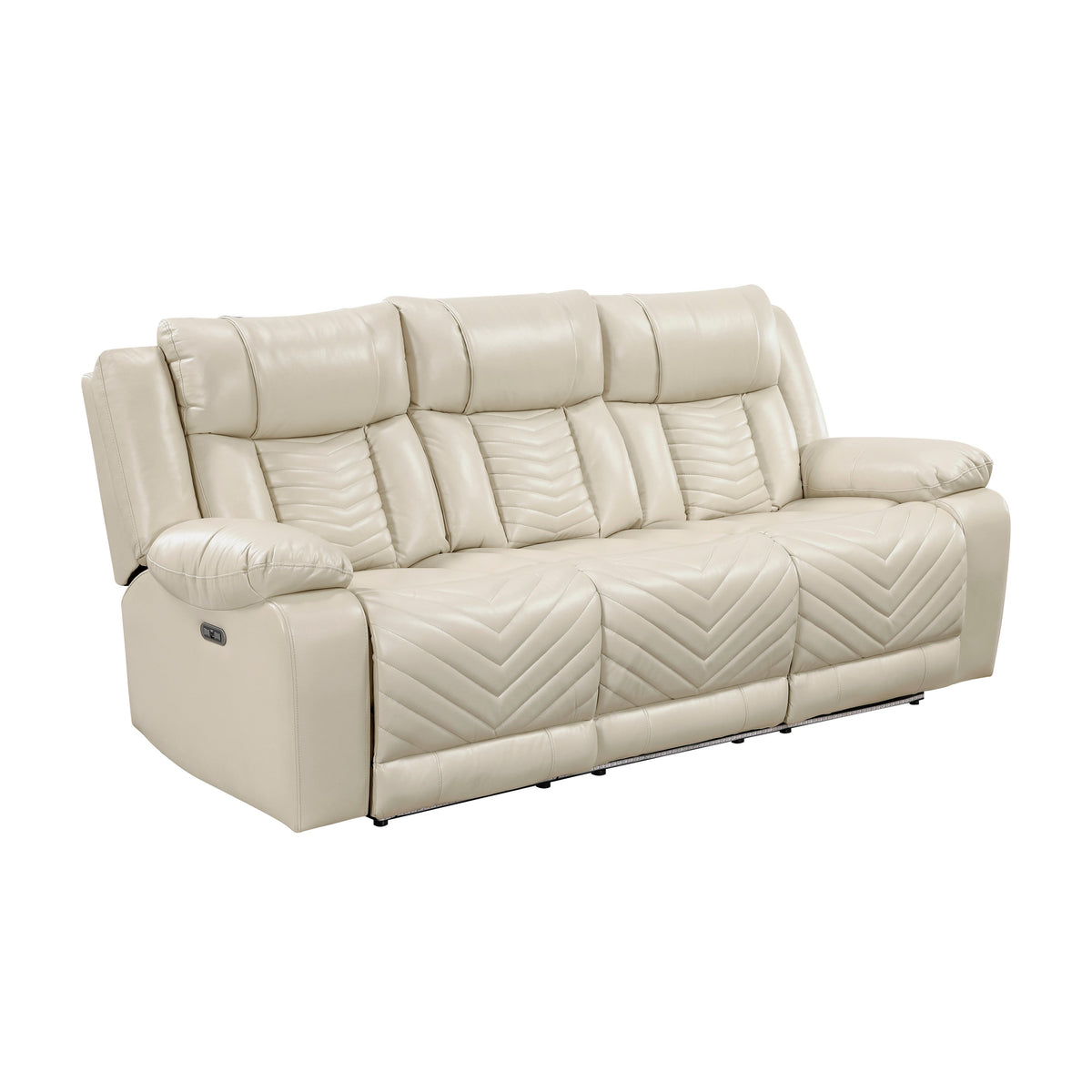 Huron Beige 2-Piece Power Double Reclining Set by Homelegance at Eve Furniture