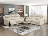 Huron Beige Power Double Reclining Living Room Set by Homelegance at Eve Furniture