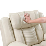Huron Beige Power Double Reclining Living Room Set by Homelegance at Eve Furniture
