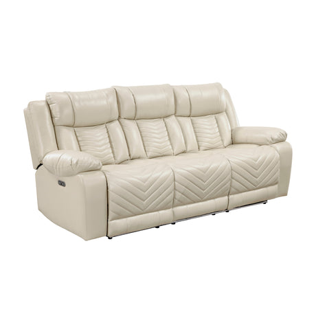 Huron Beige Power Double Reclining Living Room Set by Homelegance at Eve Furniture