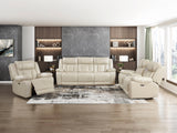Huron Beige Power Double Reclining Sofa by Homelegance at Eve Furniture