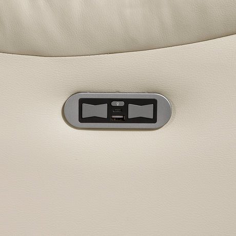Huron Beige Power Double Reclining Sofa by Homelegance at Eve Furniture