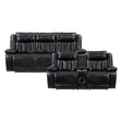 Huron Black 2-Piece Power Double Reclining Set by Homelegance at Eve Furniture