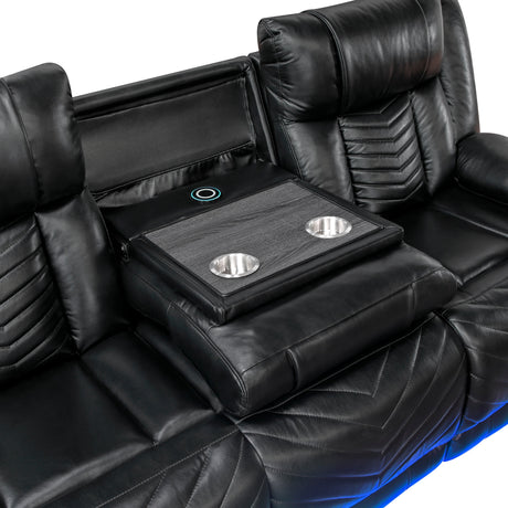 Huron Black Power Double Reclining Living Room Set by Homelegance at Eve Furniture
