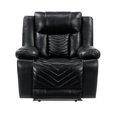 Huron Black Power Double Reclining Living Room Set by Homelegance at Eve Furniture
