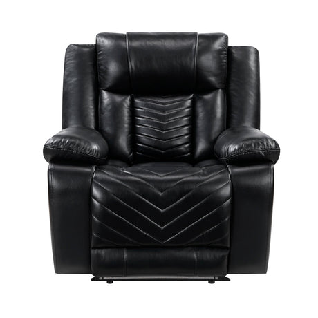 Huron Black Power Double Reclining Living Room Set by Homelegance at Eve Furniture