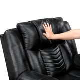 Huron Black Power Double Reclining Living Room Set by Homelegance at Eve Furniture