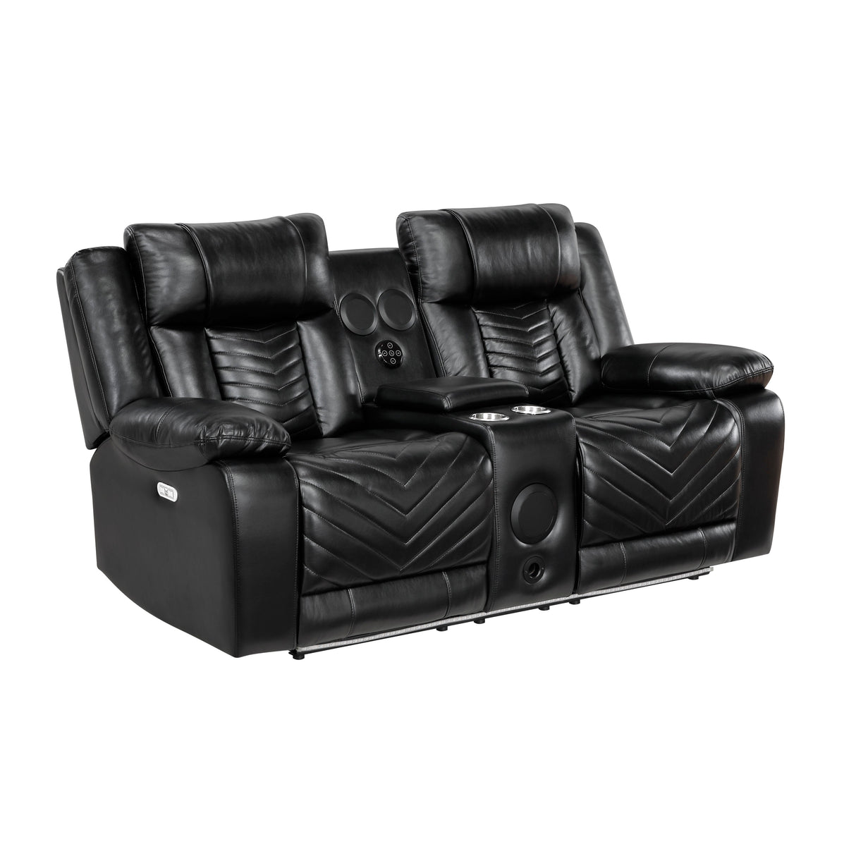 Huron Black Power Double Reclining Living Room Set by Homelegance at Eve Furniture
