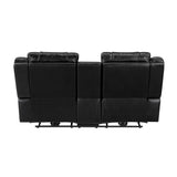 Huron Black Power Double Reclining Living Room Set by Homelegance at Eve Furniture