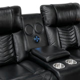 Huron Black Power Double Reclining Living Room Set by Homelegance at Eve Furniture
