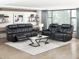 Huron Black Power Double Reclining Living Room Set by Homelegance at Eve Furniture