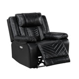 Huron Black Power Double Reclining Living Room Set by Homelegance at Eve Furniture