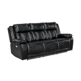 Huron Black Power Double Reclining Living Room Set by Homelegance at Eve Furniture