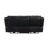 Huron Black Power Double Reclining Sofa by Homelegance at Eve Furniture