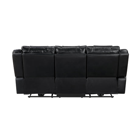 Huron Black Power Double Reclining Sofa by Homelegance at Eve Furniture