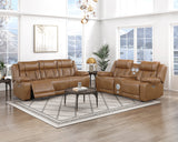 Huron Brown Power Reclining Living Room Set by Homelegance at Eve Furniture