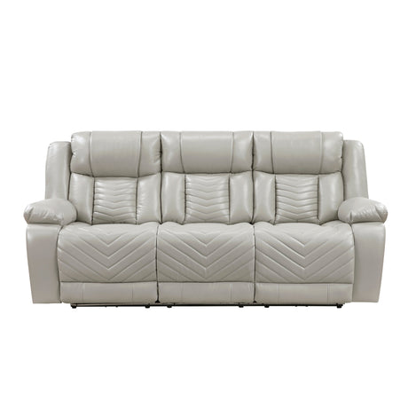 Huron Gray 2-Piece Power Double Reclining Living Room Set by Homelegance at Eve Furniture