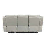 Huron Gray 2-Piece Power Double Reclining Living Room Set by Homelegance at Eve Furniture