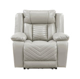 Huron Gray Power Double Reclining Living Room Set by Homelegance at Eve Furniture
