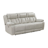 Huron Gray Power Double Reclining Living Room Set by Homelegance at Eve Furniture