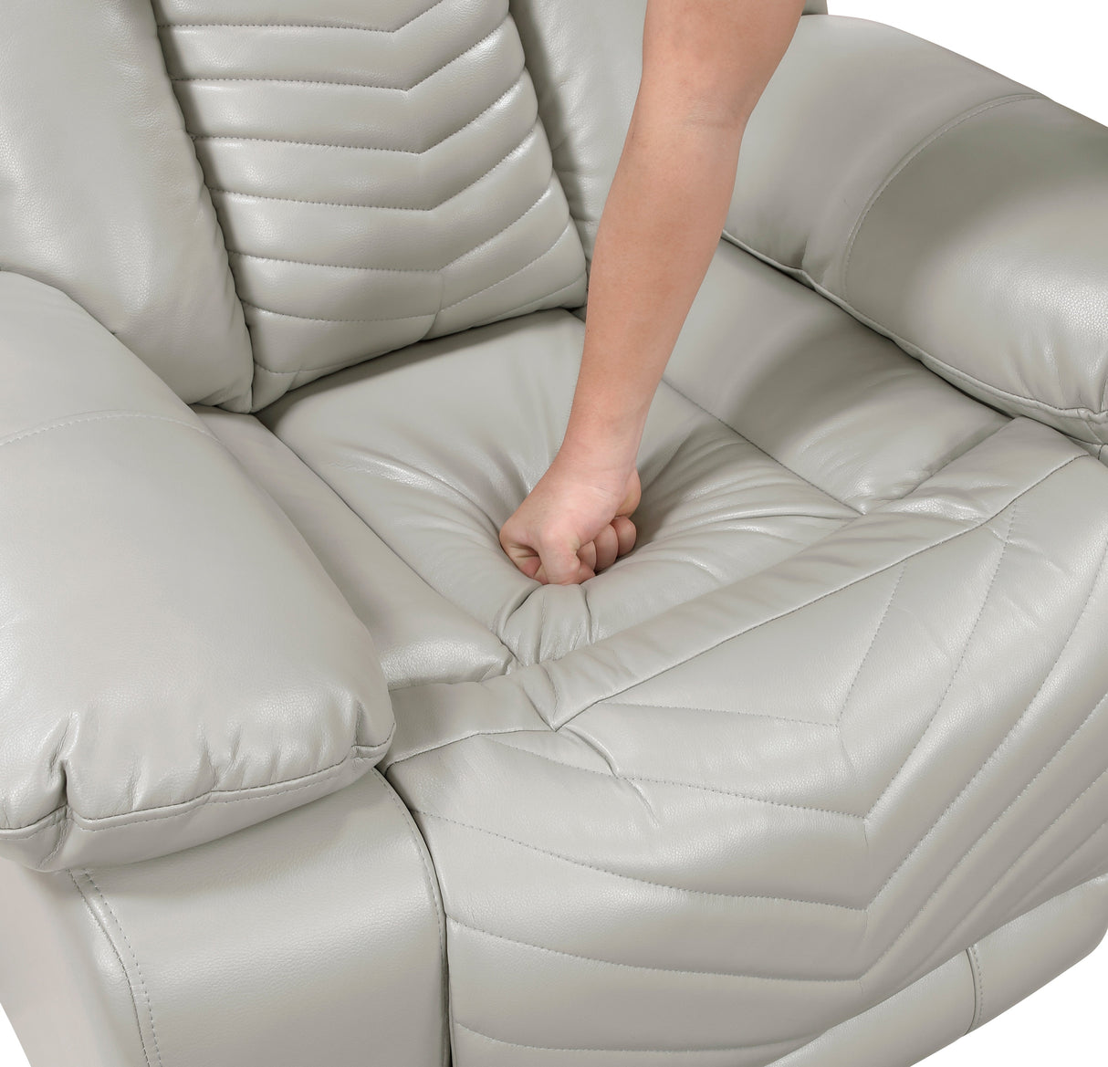 Huron Gray Power Double Reclining Sofa by Homelegance at Eve Furniture