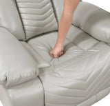 Huron Gray Power Double Reclining Sofa by Homelegance at Eve Furniture