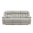 Huron Gray Power Double Reclining Sofa by Homelegance at Eve Furniture