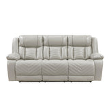 Huron Gray Power Double Reclining Sofa by Homelegance at Eve Furniture