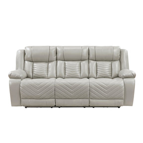 Huron Gray Power Double Reclining Sofa by Homelegance at Eve Furniture