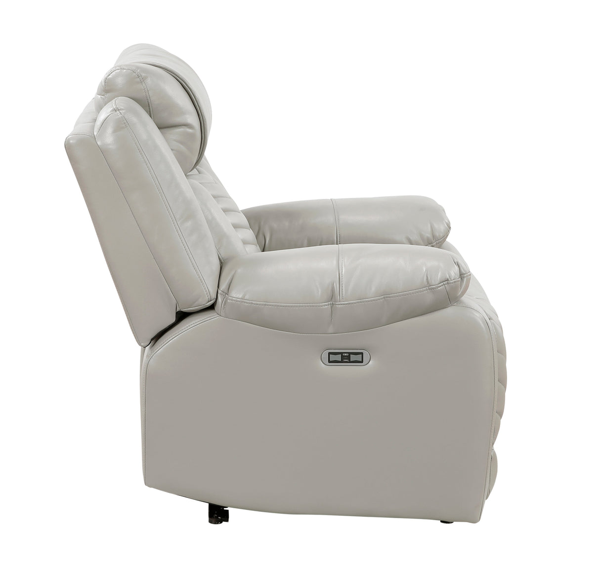 Huron Gray Power Reclining Chair by Homelegance at Eve Furniture