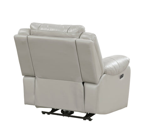 Huron Gray Power Reclining Chair by Homelegance at Eve Furniture