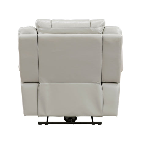 Huron Gray Power Reclining Chair by Homelegance at Eve Furniture