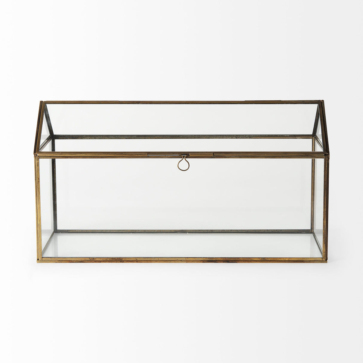 Hutt Gold Glass Terrarium Box by Mercana at Eve Furniture