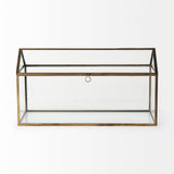 Hutt Gold Glass Terrarium Box by Mercana at Eve Furniture