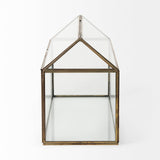 Hutt Gold Glass Terrarium Box by Mercana at Eve Furniture