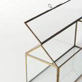 Hutt Gold Glass Terrarium Box by Mercana at Eve Furniture