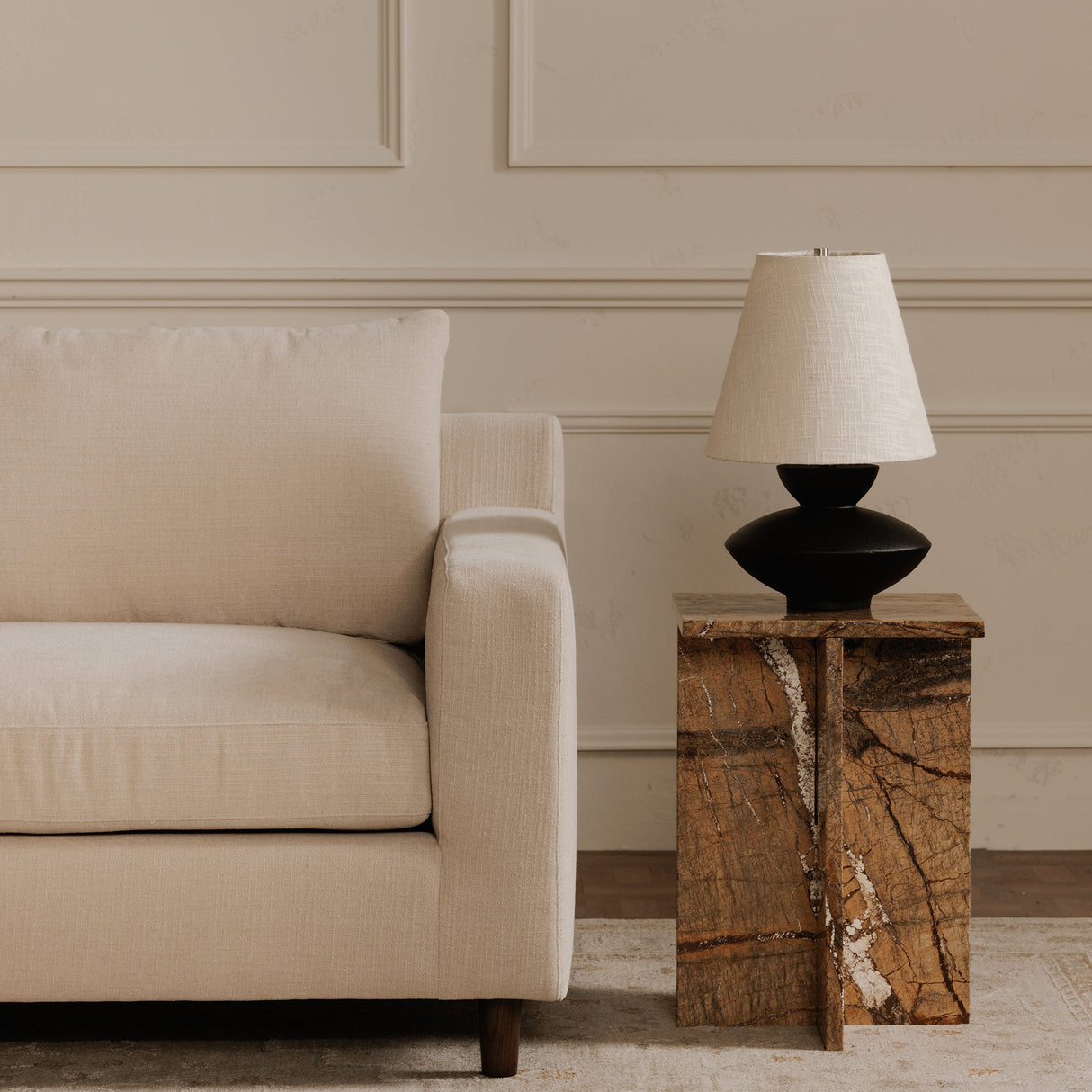 Hutton Beige Right Sectional by Moe's Home at Eve Furniture
