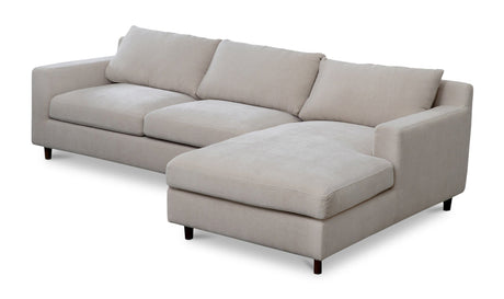 Hutton Sectional Beige by Moe's Home at Eve Furniture