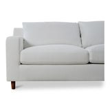 Hutton White Right Sectional by Moe's Home at Eve Furniture