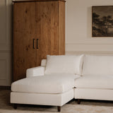 Hutton White Right Sectional by Moe's Home at Eve Furniture