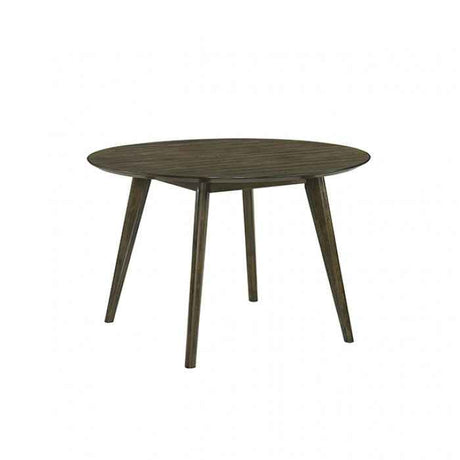 Huttwil Dark Walnut/Beige 5-Piece Round Dining Table Set by Furniture of America at Eve Furniture