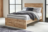 Hyanna Tan Brown Full Storage Platform Bed by Ashley at Eve Furniture