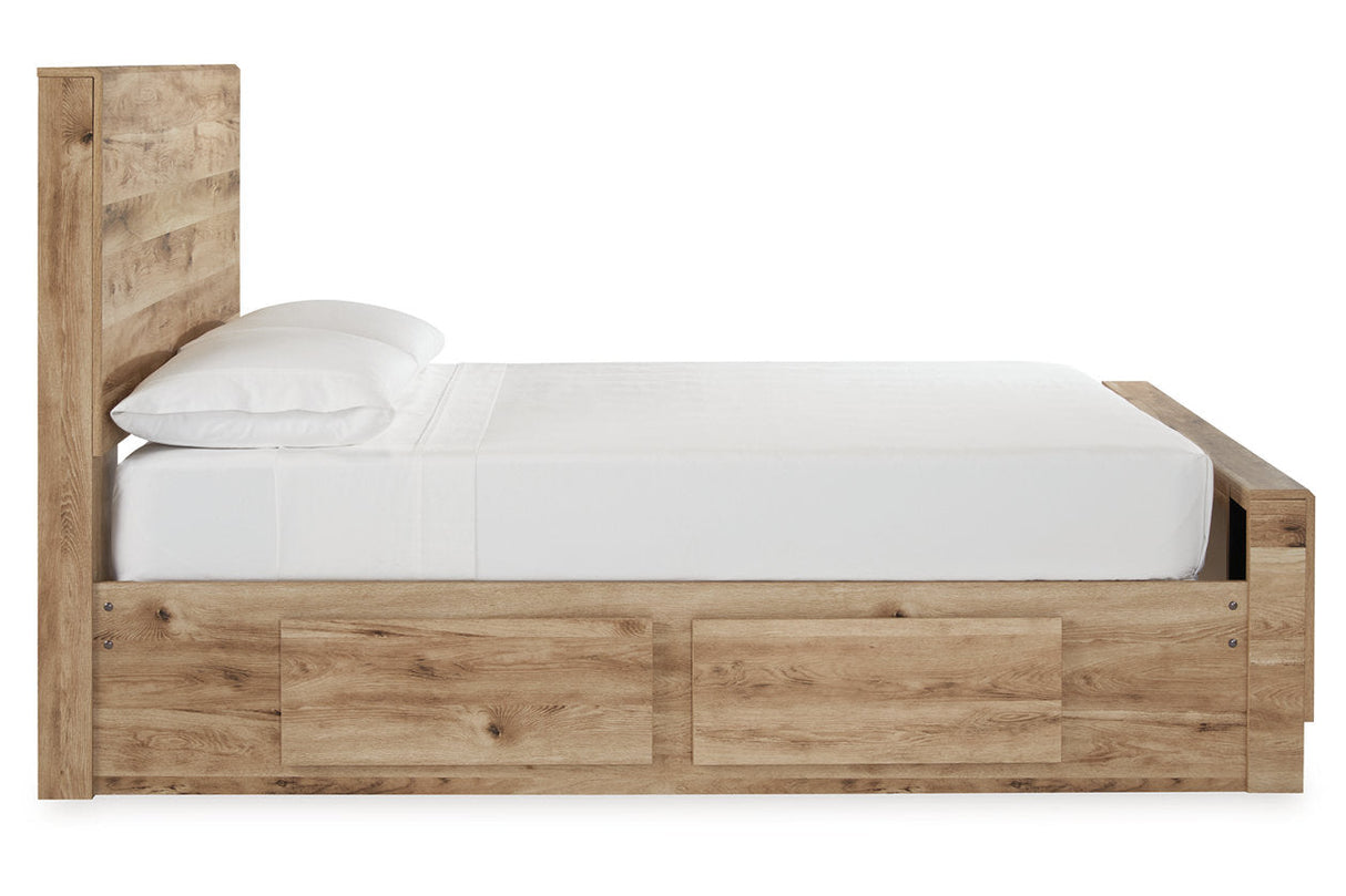 Hyanna Tan Brown Full Storage Platform Bed with 2 Drawers by Ashley at Eve Furniture