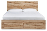 Hyanna Tan Brown King Storage Platform Bed by Ashley at Eve Furniture