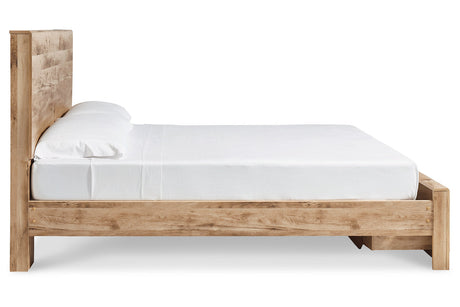 Hyanna Tan Brown King Storage Platform Bed by Ashley at Eve Furniture