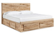 Hyanna Tan Brown Queen Platform Storage Bed with 1 Under Bed Storage Drawer by Ashley at Eve Furniture