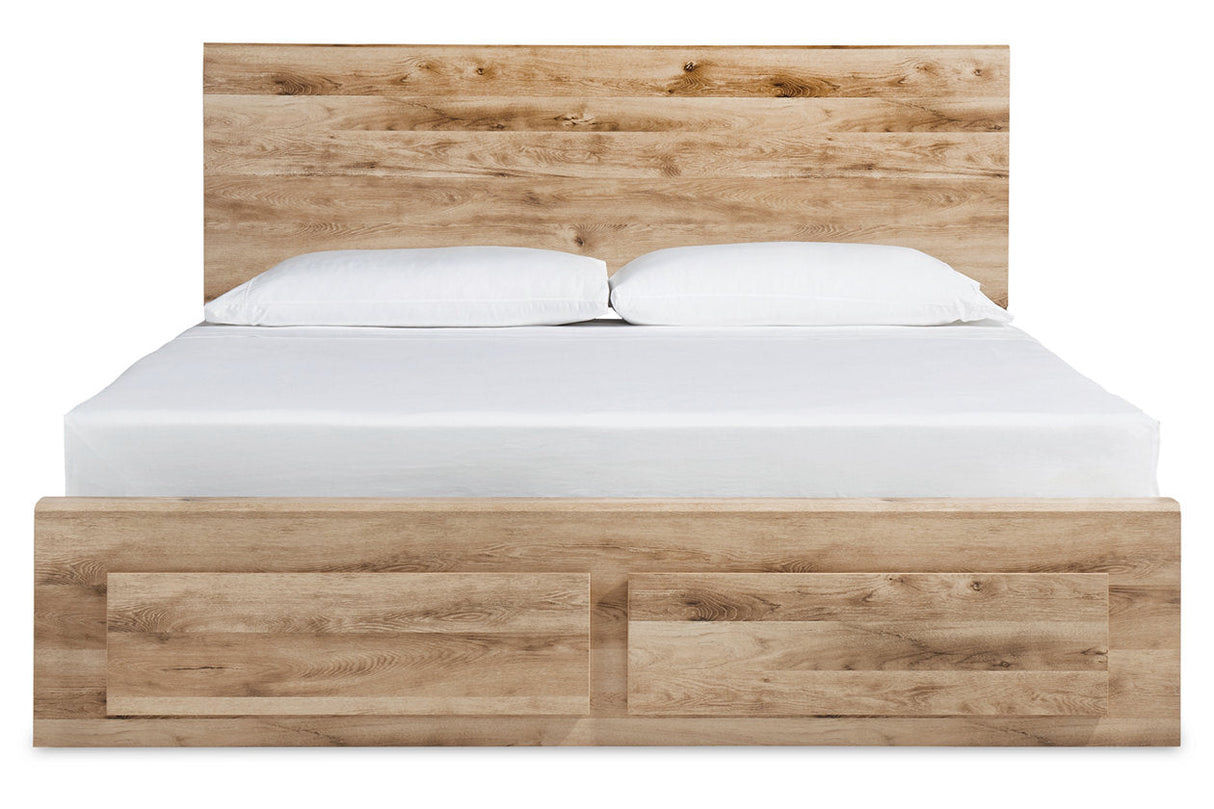 Hyanna Tan Brown Queen Storage Platform Bed with 6 Drawers by Ashley at Eve Furniture